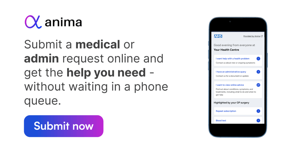 Anima. Submit a medical or admin request online and get the help you need - without waiting in a phone queue. Submit now.