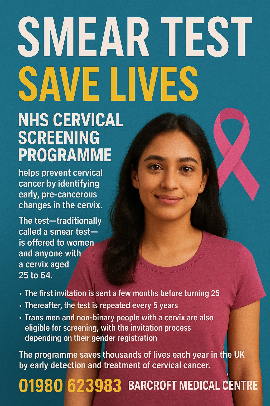 Smear Test NHS Cervical Screening Programme Barcroft Medical Centre Smear Test NHS Cervical Screening Programme Barcroft Medical Centre